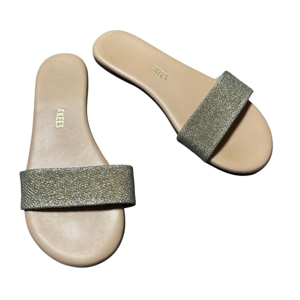 TKEES Alex Sandal Glitter Sparkle Gold Neutral